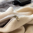 GobekUsa Cozy Faux Fur Bedding Set: Gradient Rabbit Fur Plush Cover Sheet Pillowcases