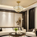 GobekUsa Luxe Crystal Semi Chandelier for Bedroom, Restaurant, Aisle - European Retro Style