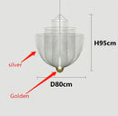 GobekUsa Grid Meshmatics Dimmable LED Chandelier Pendant - Modern Metal Design