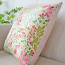 GobekUsa Jacquard Floral Pillow Cover 45x45cm Pink Green Blue Soft Smooth Touch