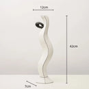 GobekUsa Geometric Black Lines Resin Vase - Handcrafted Floral Home Decor