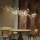 GobekUsa Copper Ceramic Leaf Chandelier Lantern for Indoor Living Room & Lobby - Luxury Light