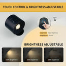 GobekUsa Double Head Wall Lamp: Touch Control, 360 Rotatable, USB Rechargeable Night Light