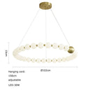 GobekUsa Love Gold Chrome Chandelier LED Suspension Lighting for Dinning Room
