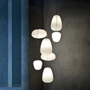 GobekUsa Glass Whorl Pendant Lights for Kitchen and Living Room Decor
