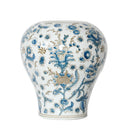 GobekUsa Blue and White Porcelain Ceramic Vase Chinese Retro Style Home Decoration Flowerpot