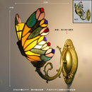 GobekUsa Butterfly Stained Glass Wall Sconces for Home Living Room Bedroom Lighting