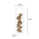 GobekUsa Acrylic Ball Vase Stack Home Decoration Golden Arch Flower Accessory