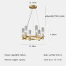 GobekUsa Crystal Chandelier Pendant Lights - Luxury LED Lighting for Living Room