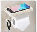 GobekUsa Antique Black Toilet Paper Holder with Phone Shelf