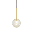 Nordic Clear Glass Globe Pendant Light in Chrome