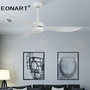GobekUsa 52" Plastic Blade Ceiling Fan with Remote Control for Bedroom