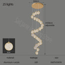 GobekUsa Double Story LED Ring Chandelier - Modern Nordic Style Living Room Lighting