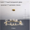 GobekUsa Glass Ball LED Chandelier: Modern Nordic Style for Living, Dining, Kitchen, Study