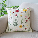 GobekUsa Green Tulip Embroidery Pillowcase 45X45CM - Sofa Bed Office Car Chair Cover