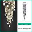 GobekUsa Crystal Star LED Chandelier for Villa Staircase & Living Room Lighting