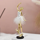 GobekUsa Ballet Girl Resin Figurine - Nordic Luxury Desktop Decoration and Birthday Gift