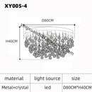 GobekUsa Crystal Chandelier: Modern Luxury LED Ceiling Lamp for Living Room and Bedroom