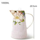 GobekUsa Bone China Tea Set, 1000ml Resistant Pot & Cup for Afternoon Tea