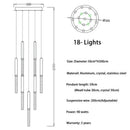 GobekUsa Crystal LED Chandelier: Modern Nordic Minimalist Indoor Light Fixture for Living Room