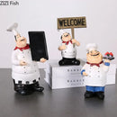 GobekUsa Bearded Chef Resin Figure Sculpture Modern Kitchen Desk Decor Ornaments