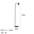 GobekUsa Brass Floor Light: Modern Rotatable Standing Lamp for Living Room, Bedroom, Hotel