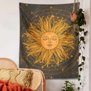 GobekUsa Celestial Sun Moon Wall Tapestry: 70s Retro Psychedelic Room Decor Art
