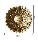 GobekUsa Geometric Golden Metal Wall Hanging Round Ornaments - Room Decoration Accessories