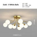 GobekUsa Black Gold Chandelier with Clear Star Glass Ball Pendant Lights