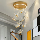 GobekUsa Butterfly LED Chandelier for Villa Duplex Living Room Decoration