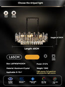 GobekUsa Gold Crystal Ceiling Chandelier: Luxury Modern LED Pendant for Home Décor