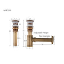 GobekUsa Brass Air Isolation Deodorant Basin Drain Pipe - Anti-Spill Water Drain