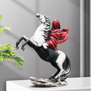 GobekUsa Banksy Red Knight Statue: Modern Street Art Decor for Home & Office