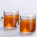 GobekUsa Glass Handle Coffee Cup Set, Cold & Low Temp Resistant, Transparent Tea Cups