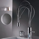 GobekUsa LED Waterfall Bathroom Faucet Chrome Basin Mixer Tap Single Handle
