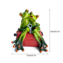 GobekUsa Leggy Frog Couple Figurine: Modern Wedding Home Decor Statue