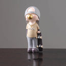 GobekUsa Boys Sports Statues: Basketball, Football, Skateboarding. Children's Decor, Gifts, Sculpture.