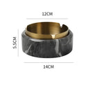 GobekUsa Gold Plated Marble Texture Ashtray - Smoking Accessories Weed Tray
