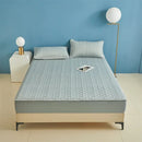 GobekUsa Ice Silky Latex Fitted Sheet Set - Soft Breathable Solid Color Mat