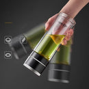GobekUsa Insulated Glass Cup: Large Capacity, One-Click Open Lid, Heat-Resistant Double-Layer