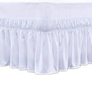 GobekUsa Elastic Bed Skirt - Soft Wrap Around Ruffles - Fade Resistant Solid Color