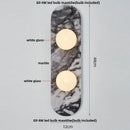 GobekUsa LED Wall Light: French Luxury Glass Globe Stone Wall Lamp Fixture