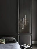 GobekUsa Crystal Column LED Chandelier: Luxury Pendant Lamp for Staircase, Modern Home Decor Lighting