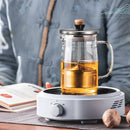 GobekUsa Glass Tea Pot with Infuser, Heat-Resistant Clear Kettle for Herbal Tea, Teaware