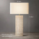 GobekUsa Large Brown Stone Fabric Table Lamp for Home Decoration in Living Room or Bedroom