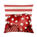 GobekUsa Cartoon Cat Linen Pillowcase 45x45cm Couple Love Cushion Covers for Living Room