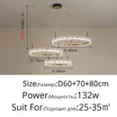 GobekUsa Gold Crystal Ring Chandelier Pendant Light, Luxury Modern Design for Home Décor