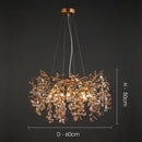 GobekUsa Crystal LED Chandelier 60/80/100 cm Golden Luxury Lamp for Dining & Living Room