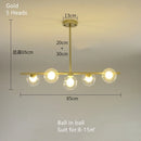 GobekUsa Glass Ball Pendant Chandeliers LED Hanging Lights for Home Decor