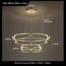 GobekUsa Adara Luxury LED Chandelier: Modern Ring Light for Home Interior Decoration
